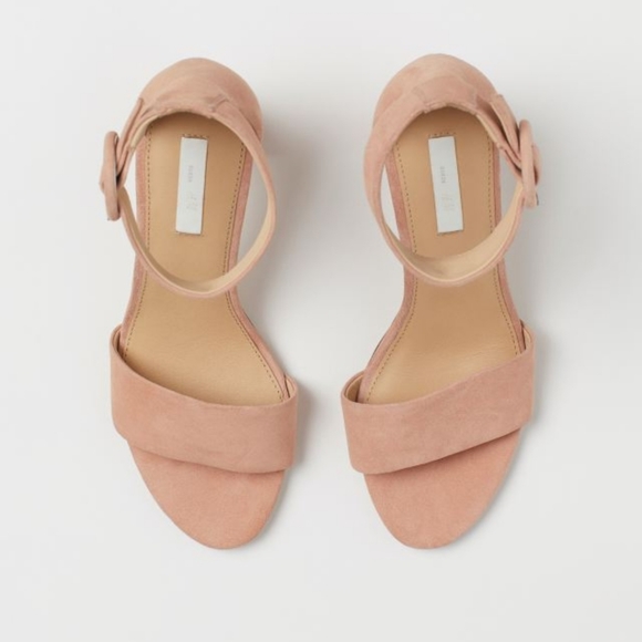 NWT H&M Leather Heel Sandals - Picture 2 of 7